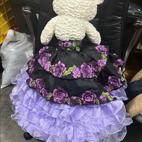 Quinceanera Teddy Bear Dress, Custom made Teddy Bear Purple‎ Gown Dress NEW - Picture 6 of 8